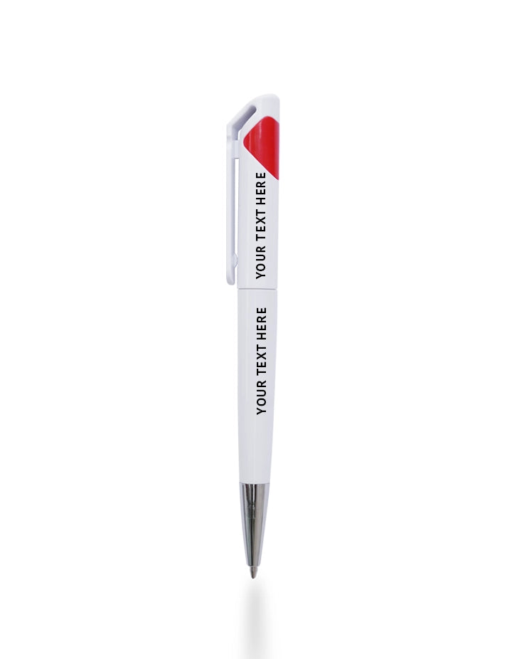 Red Promotional Plastic Pen – Customizable – 140×13mm